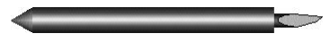 Неоригиналльный нож для плоттеров GCC для мелких деталей. Угол 50°, офсет 0.175 мм, диаметр 2.5 мм (аналог 265017560G)