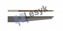 Нож LesykTC knife blade 5,7° / 30 mm pointed №26.62.030 (толщ.ножа 1.5 мм, толщ. материала 34 мм) для планшетных плоттеров Zund и пр.