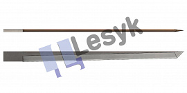 Нож Lesyk TC knife blade Z 60 / 1,5 mm №26.60.345 (толщ.ножа 0.6 мм, толщ. материала 16.6 мм) для планшетных плоттеров Zund и пр.