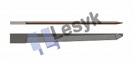 Нож Lesyk HSS knife blade Z 64 №26.62.022 (толщ.ножа 0.6 мм, толщ. материала 57 мм) для планшетных плоттеров Zund и пр.